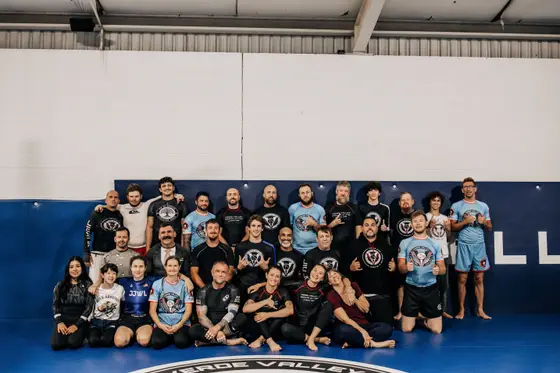 The Verde Valley BJJ team together on the mat